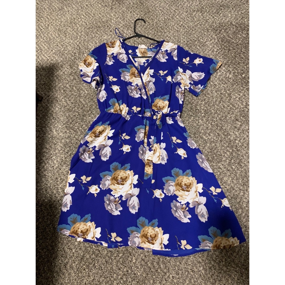 Sienna Sky Blue Floral Dress